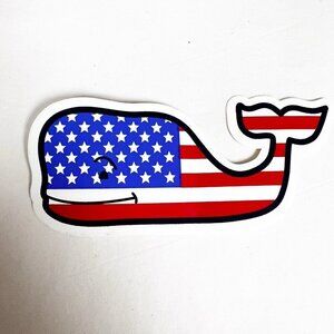 Vineyard Vines American Flag Patriotic Whale Sticker Decal 20th Anniversary